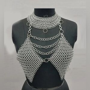 Chainmail top medieval costume
